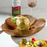 Serving Bowl teak wood ( Leaf-Shaped ) — Confer