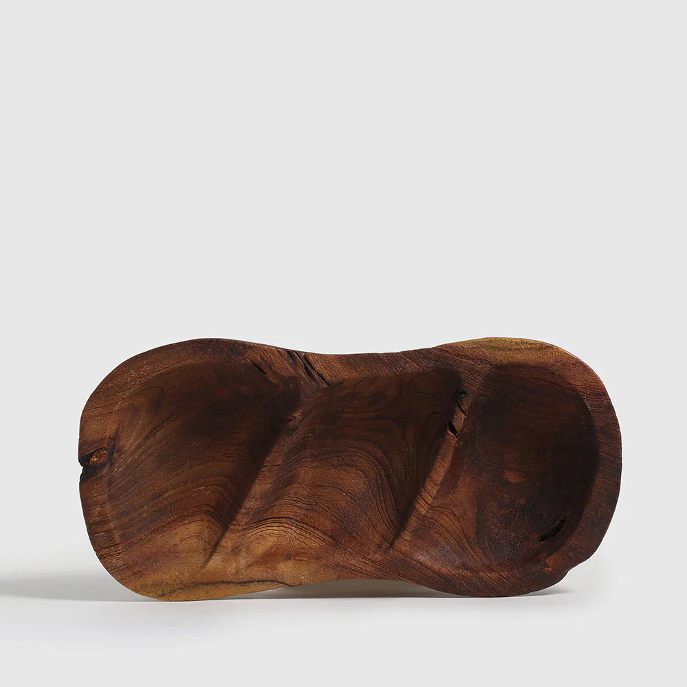 Teak serving platter