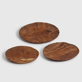 Teak wood Serving Plates set of 3