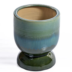 Ceramic PlanterCeramic Planter — Peacock tail and Scarlet