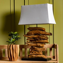 Table Lamp Intend — Recycled teak wood