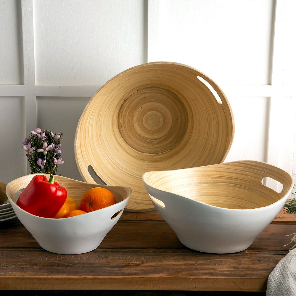 Spun Bamboo Serving Bowls set of 3 — Monarch