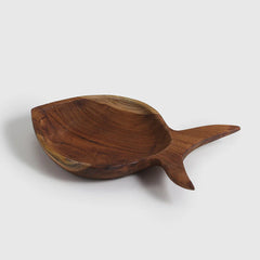 Teak wood Serving Bowls ( set of 3 ) — Elm fish shaped