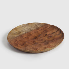 Serving Plates teak wood set of 3 